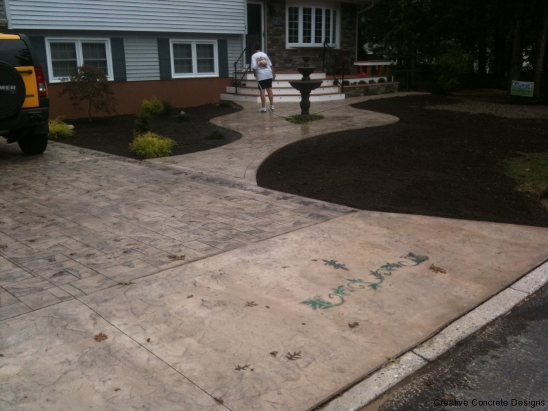 Stamped Concrete Driveway in South Jersey